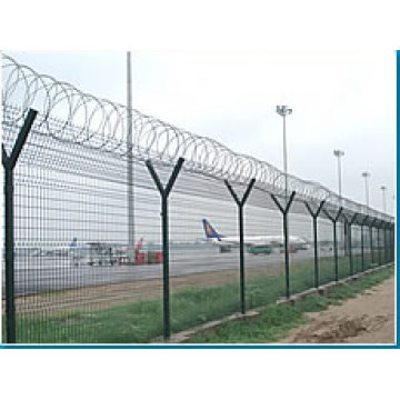 Airport Wire Mesh Fence with Barbed Wire